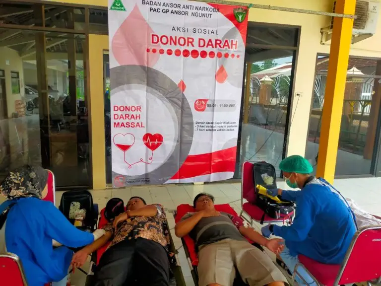 Donor Darah Baanar PAC Ngunut Sukses Kumpulkan 20 Kantong Darah